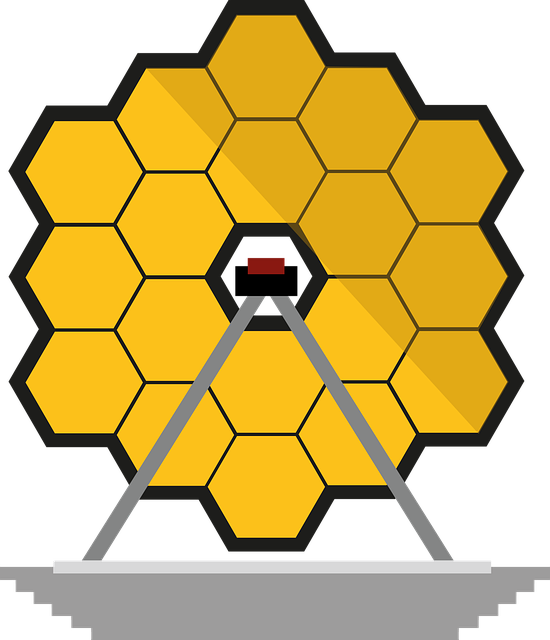 he James Webb Telescope floating in space, capturing stunning images of the universe.